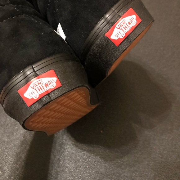 25. Vans Sk8-Hi pig suede black/black eco dry water repellent W9.5/M8 - Picture 6 of 9